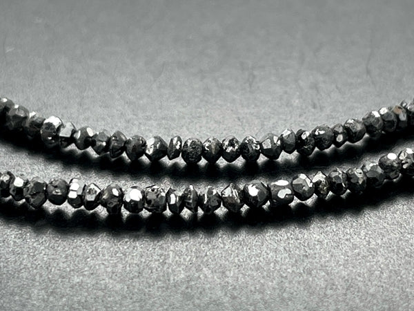 COLLIER 375/- GELBGOLD MIT DIAMANTEN BEH. SCHWARZ