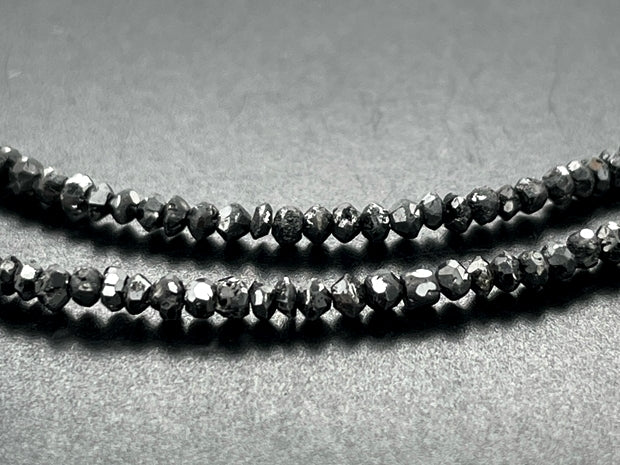 COLLIER 375/- GELBGOLD MIT DIAMANTEN BEH. SCHWARZ