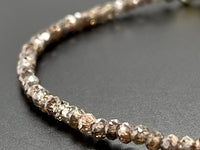 ARMBAND 585/- GELBGOLD MIT DIAMANTEN CHAMPAGNER