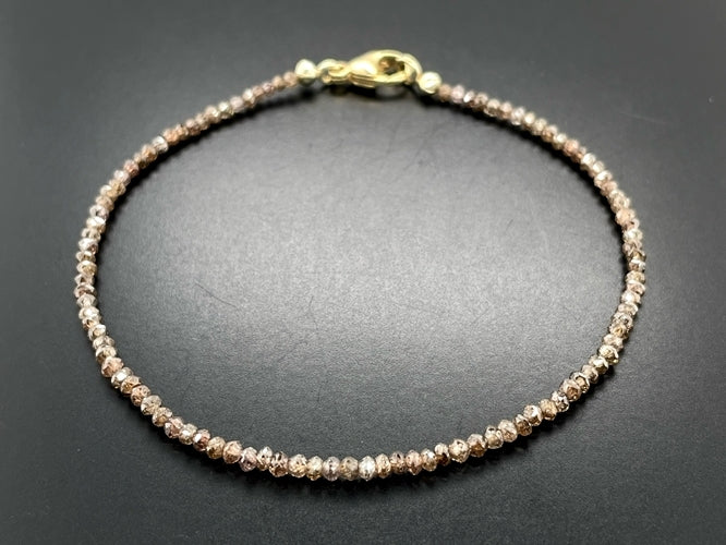 ARMBAND 585/- GELBGOLD MIT DIAMANTEN CHAMPAGNER
