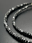 COLLIER 585/- GELBGOLD MIT DIAMANTEN BEH. SCHWARZ