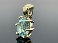 CLIP ANHÄNGER AUS 585/- GELBGOLD MIT SANTA MARIA AQUAMARIN