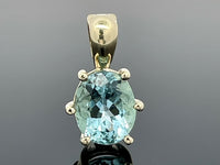 CLIP ANHÄNGER AUS 585/- GELBGOLD MIT SANTA MARIA AQUAMARIN