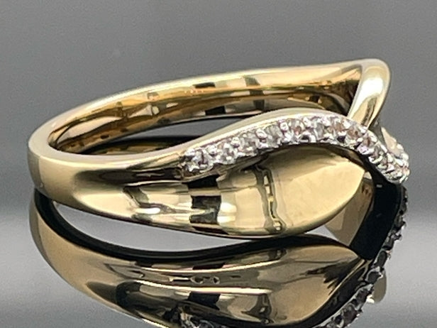 RING AUS 925/- SILBER VERGOLDET MIT ZIRKON