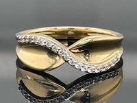 RING AUS 925/- SILBER VERGOLDET MIT ZIRKON