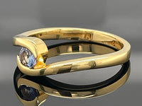 RING AUS 925/- SILBER VERGOLDET MIT TANSANIT