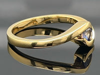 RING AUS 925/- SILBER VERGOLDET MIT TANSANIT