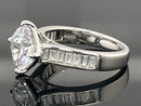RING AUS 925/- SILBER RHODINIERT MIT ZIRKONIA