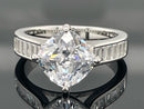 RING AUS 925/- SILBER RHODINIERT MIT ZIRKONIA
