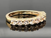 RING AUS 925/- SILBER VERGOLDET MIT MORGANIT