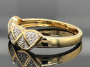 RING AUS 925/- SILBER VERGOLDET MIT DIAMANTEN