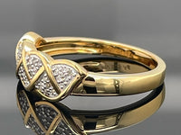 RING AUS 925/- SILBER VERGOLDET MIT DIAMANTEN