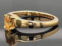 RING AUS 925/- SILBER VERGOLDET MIT GOLDBERYLL