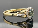 RING AUS 925/- SILBER VERGOLDET MIT LONDON BLUE TOPAS & ZIRKON