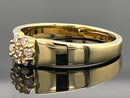 RING Gr.19 (60) AUS 925/- SILBER GELBGOLDPLATTIERT MIT BRILLANTEN ( GES.CA.0,22 ct.)