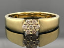 RING Gr.19 (60) AUS 925/- SILBER GELBGOLDPLATTIERT MIT BRILLANTEN ( GES.CA.0,22 ct.)
