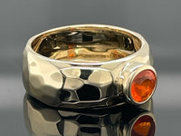 RING AUS 375/- GELBGOLD MIT FEUEROPAL (CA.0,30 ct.)