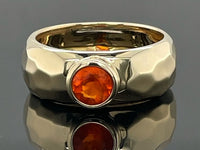RING AUS 375/- GELBGOLD MIT FEUEROPAL (CA.0,30 ct.)