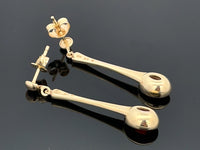 OHRHÄNGER AUS 375/- GELBGOLD mit Cherryopal (ca. 0,860 ct.)