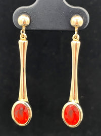 OHRHÄNGER AUS 375/- GELBGOLD mit Cherryopal (ca. 0,860 ct.)