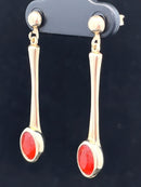 OHRHÄNGER AUS 375/- GELBGOLD mit Cherryopal (ca. 0,860 ct.)