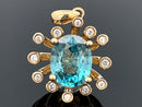 ANHÄNGER AUS 375/- GELBGOLD mit Zirkon (ca. 3,85 ct.)