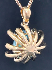 ANHÄNGER AUS 375/- GELBGOLD mit Zirkon (ca. 3,85 ct.)