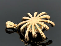 ANHÄNGER AUS 375/- GELBGOLD mit Kristallopal und Multi Brillanten (ca. 0,156 ct.)