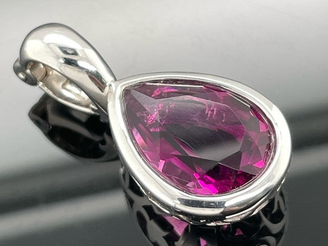 CLIP ANHÄNGER AUS 925/- SILBER RHODINIERT MIT FLUORIT ( ca. 5,0 ct.)