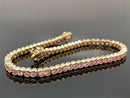 ARMBAND AUS 585/- GELBGOLD MIT PADPARADSCHA SAPHIR (GES.CA. 4,62 ct.)