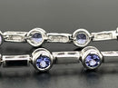 ARMBAND 925/-SILBER RHODINIERT MIT TANSANIT AAA