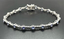 ARMBAND 925/-SILBER RHODINIERT MIT TANSANIT AAA