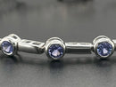 ARMBAND 925/-SILBER RHODINIERT MIT TANSANIT AAA