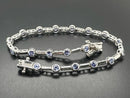 ARMBAND 925/-SILBER RHODINIERT MIT TANSANIT AAA