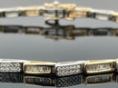 ARMBAND AUS 585/- GOLD BICOLOR MIT DIAMANTEN ( GES. CA. 1,00 ct.)