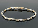ARMBAND AUS 585/- GOLD BICOLOR MIT DIAMANTEN ( GES. CA. 1,00 ct.)