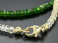 COLLIER 375/- GELBGOLD MIT MULTI EDELSTEINE