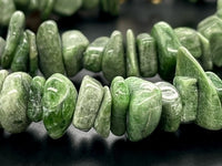 COLLIER 375/- GELBGOLD MIT CHROMDIOPSID & SÜßWASSERZUCHTPERLE