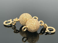 MAGNETSCHLIESSE AUS 925/- SILBER VERGOLDET 2-TEILIG