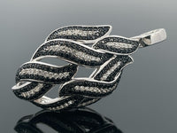 CLIP ANHÄNGER AUS 925/- SILBER RHODINIERT MIT SPINELL & ZIRKON ( GES. CA. 1,99 ct.)