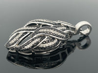 CLIP ANHÄNGER AUS 925/- SILBER RHODINIERT MIT SPINELL & ZIRKON ( GES. CA. 1,99 ct.)