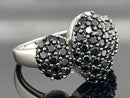 RING AUS 925/- SILBER PLATINIERT MIT SPINELL