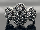 RING AUS 925/- SILBER PLATINIERT MIT SPINELL