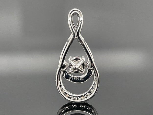 ANHÄNGER AUS 950/- PLATIN MIT BRILLANT SI (ca.0,18 ct.)