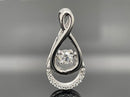 ANHÄNGER AUS 950/- PLATIN MIT BRILLANT SI (ca.0,18 ct.)