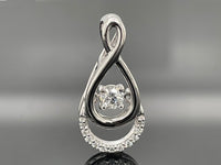 ANHÄNGER AUS 950/- PLATIN MIT BRILLANT SI (ca.0,18 ct.)