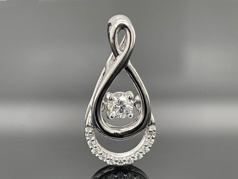 ANHÄNGER AUS 950/- PLATIN MIT BRILLANT SI (ca.0,18 ct.)