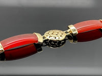 ARMBAND 925/-SILBER VERGOLDET MIT KARNEOL (GES.CA.10,5 ct.)