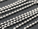 KUGELKETTE AUS 925/- SILBER RHODINIERT