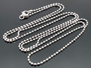 KUGELKETTE AUS 925/- SILBER RHODINIERT